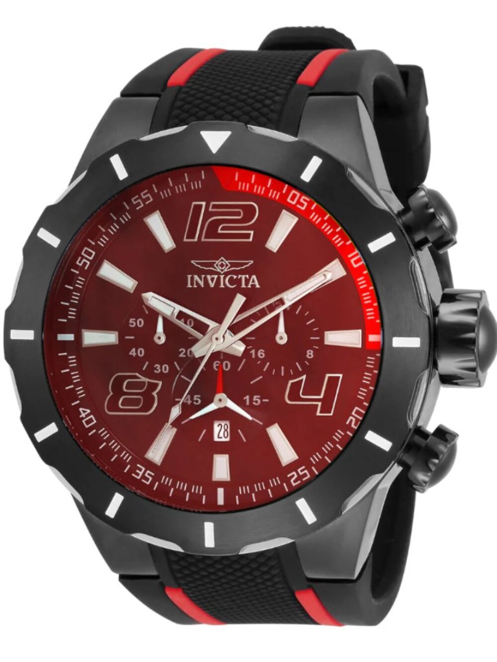 Invicta S1 Rally 34883 Men's Red Dial Black 52mm Chronograph
